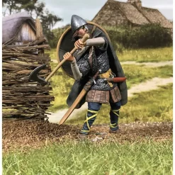 "Abrecan" Saxon Attacking with Axe 1/30 Figure William Britain (62145) 1:30 scale Metal by William Britain