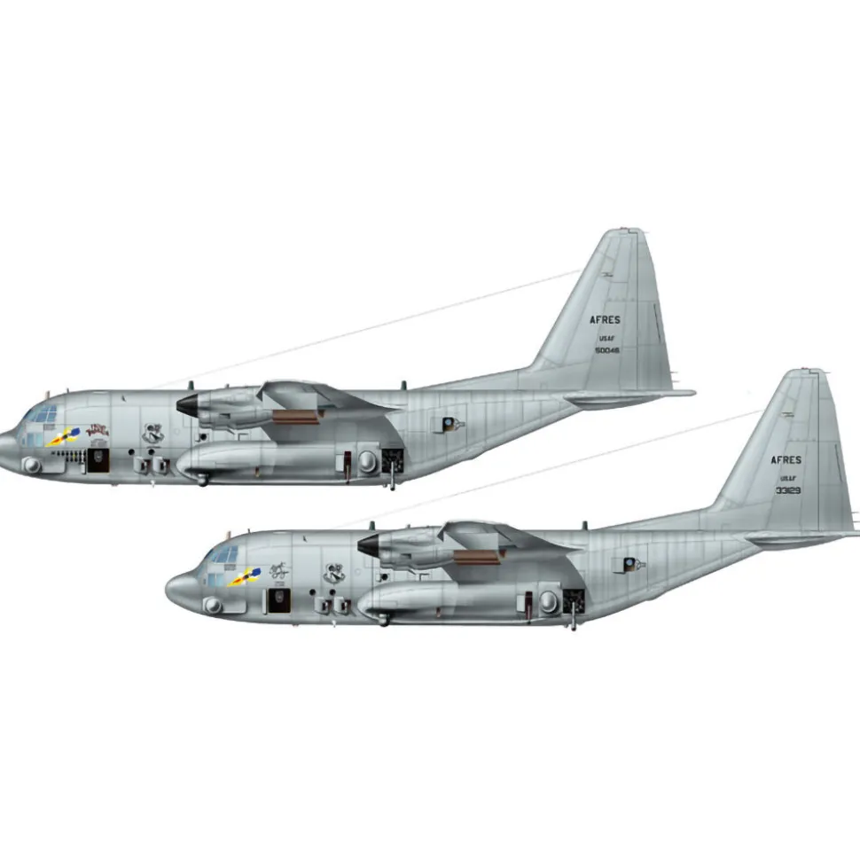 AC-130H “Spectre” 1/72 Kit 1:72 Scale Plastic Model Kit by Italeri