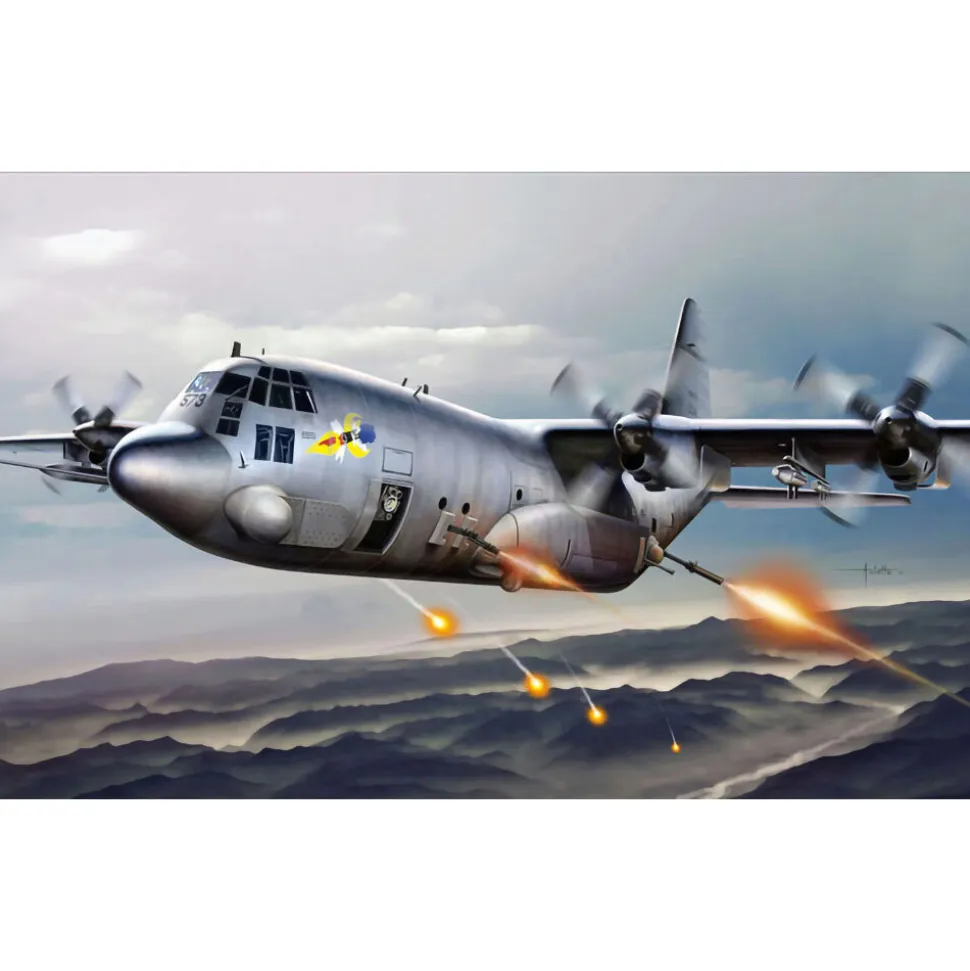 AC-130H “Spectre” 1/72 Kit 1:72 Scale Plastic Model Kit by Italeri