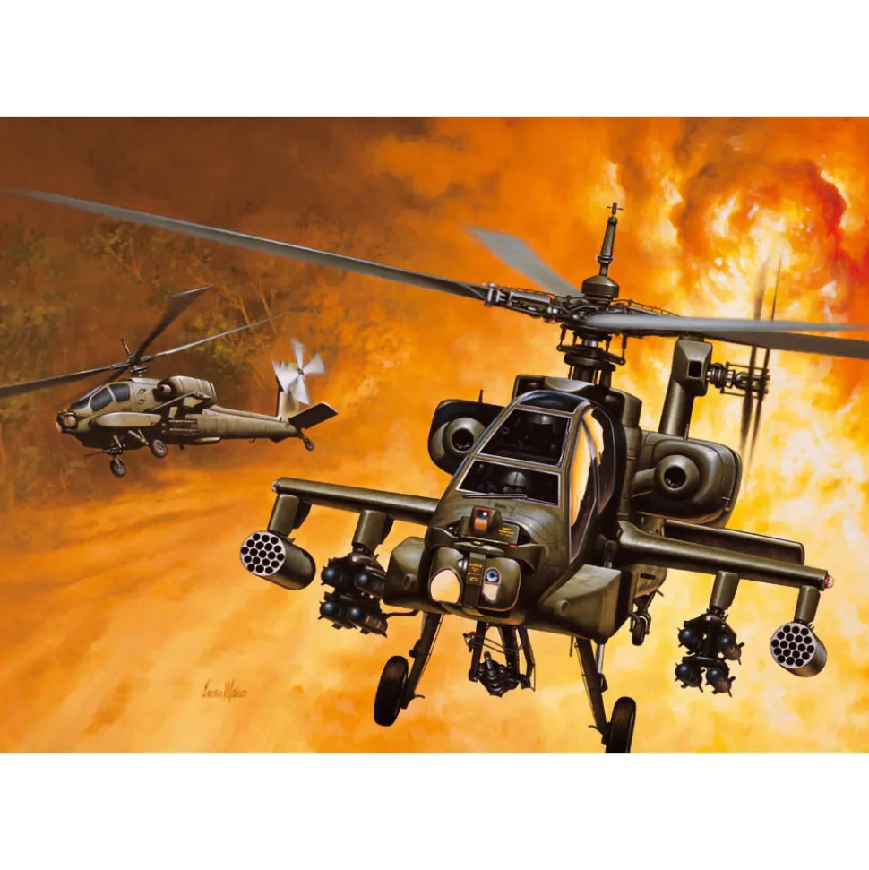 AH-64A Apache 1/72 Kit 1:72 Scale Plastic Model Kit by Italeri