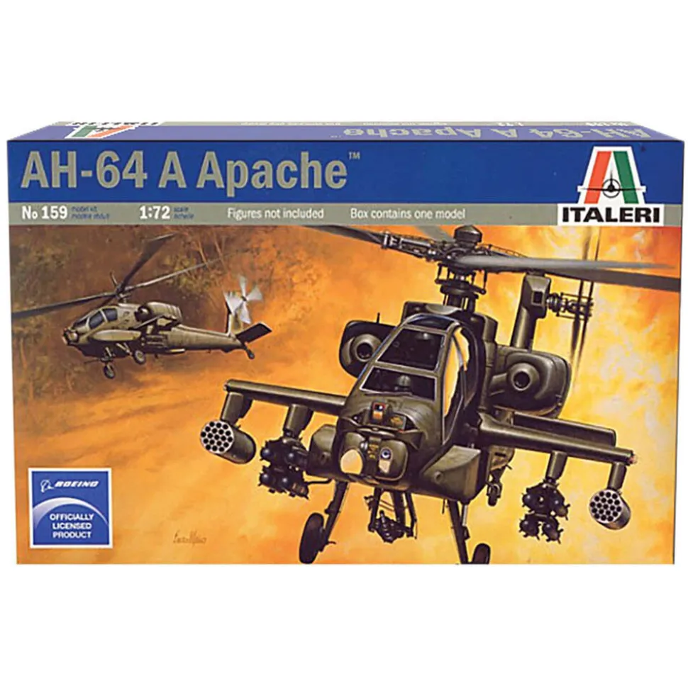 AH-64A Apache 1/72 Kit 1:72 Scale Plastic Model Kit by Italeri