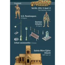 Air Assault On Sainte-Mère-Église 1/72 Figure Kit 1:72 Scale Plastic Model Kit by Italeri