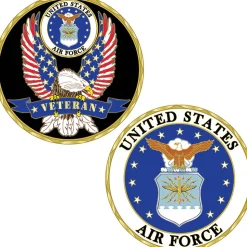 Air Force Veteran Challenge Coin CH1400 (CK019) Metal Alloy by Eagle Emblems