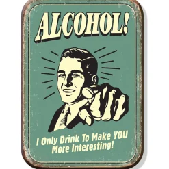 Alcohol Makes You Interesting Magnet Desperate Enterprises (M1329) by Desperate Enterprises