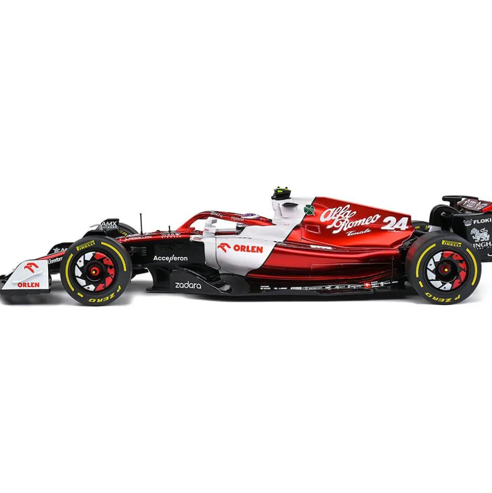 2022 Alfa Romeo F1 C42 Z.Guanyu White Canada GP 2022 1:18 Scale Diecast Model Car by Solido