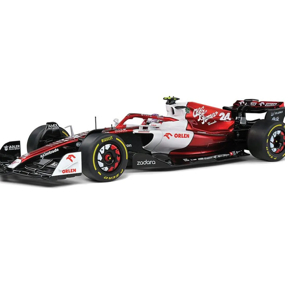 2022 Alfa Romeo F1 C42 Z.Guanyu White Canada GP 2022 1:18 Scale Diecast Model Car by Solido