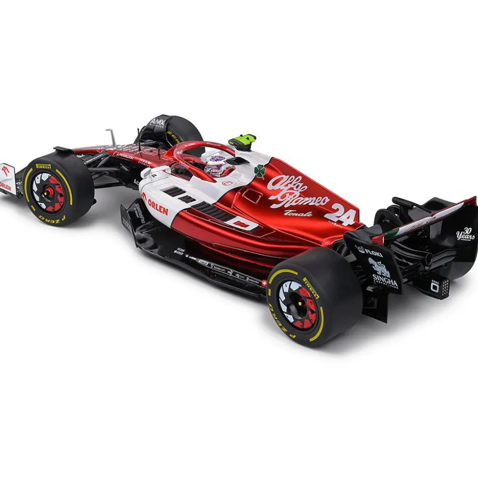 2022 Alfa Romeo F1 C42 Z.Guanyu White Canada GP 2022 1:18 Scale Diecast Model Car by Solido