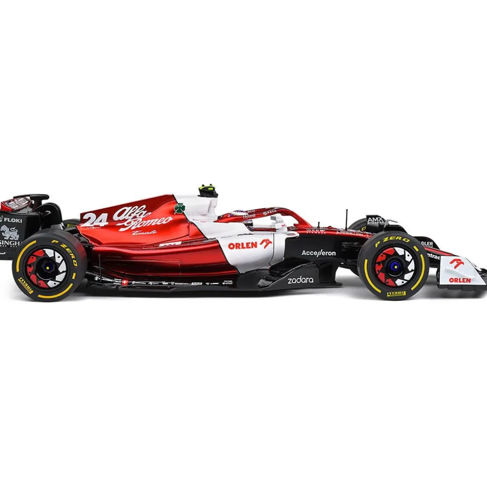 2022 Alfa Romeo F1 C42 Z.Guanyu White Canada GP 2022 1:18 Scale Diecast Model Car by Solido