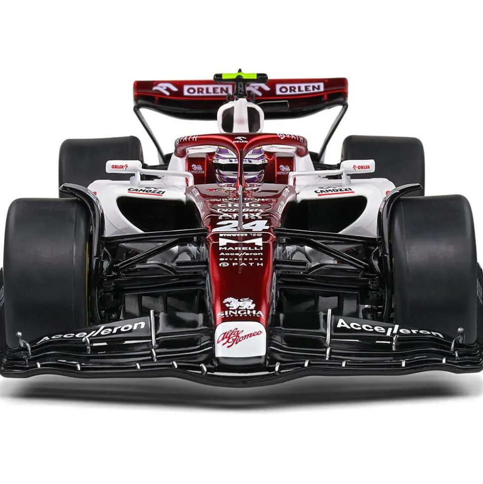 2022 Alfa Romeo F1 C42 Z.Guanyu White Canada GP 2022 1:18 Scale Diecast Model Car by Solido