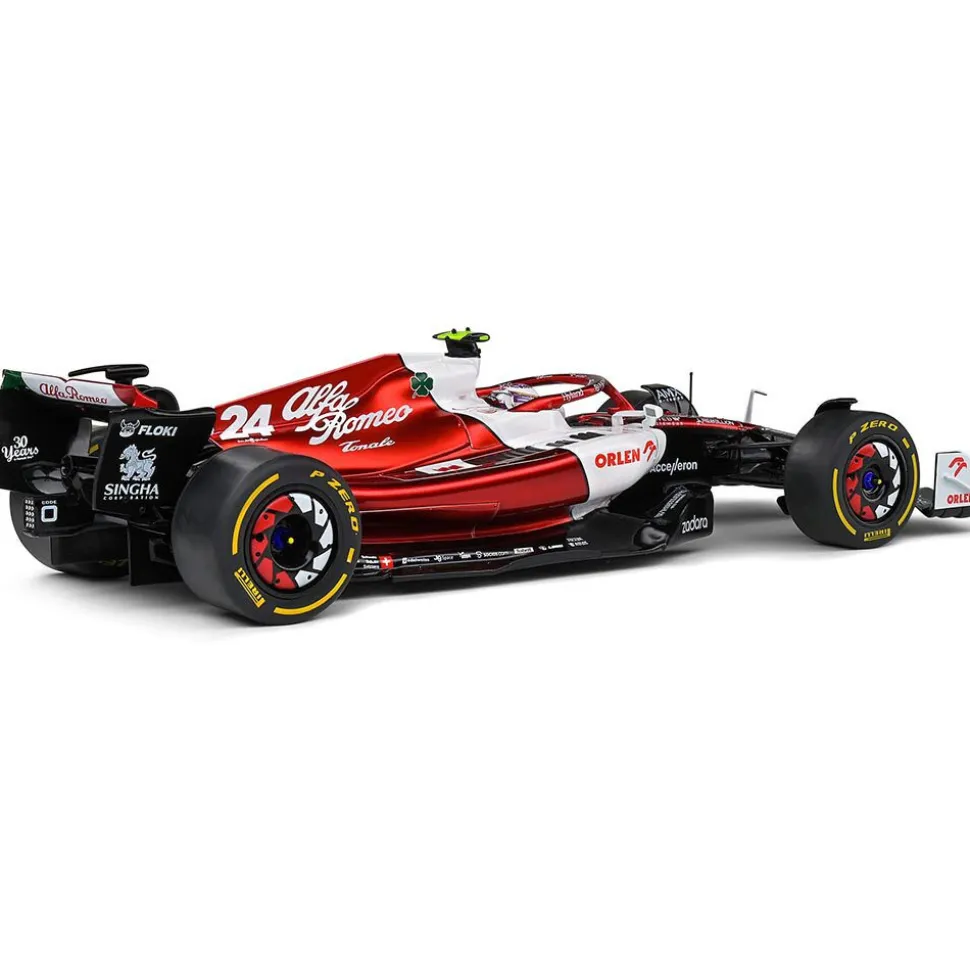 2022 Alfa Romeo F1 C42 Z.Guanyu White Canada GP 2022 1:18 Scale Diecast Model Car by Solido