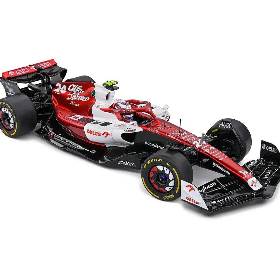 2022 Alfa Romeo F1 C42 Z.Guanyu White Canada GP 2022 1:18 Scale Diecast Model Car by Solido