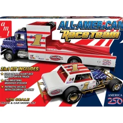 All American Race Team Ford LN 8000 Transporter & 1965 Mustang Modified 1:25 Scale Model Kit by AMT