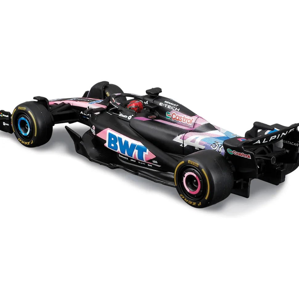 2024 Alpine F1 Team A524 w/helmet - Ocon #31 1:43 Scale Diecast Model Car by Bburago