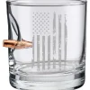 American Flag 11oz Rocks Glass with .308 Bullet by BenShot