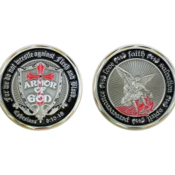 Armor of God Shield- St. Michael Challenge Coin Eagle Crest (2521) by Eagle Crest