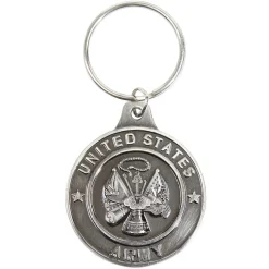 Army Emblem Keychain 130104 Pewter by Ruffin Flag Company