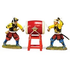 Ashigaru Taiko Drum Set 1/30 Figure K&C (SW014) 1:30 Scale Metal by King and Country