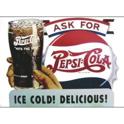 Ask For Pepsi Metal Sign Signs 4 Fun (SIGP14) by Signs 4 Fun