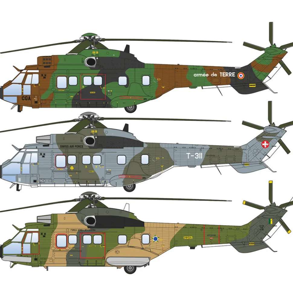AS332 Super Puma 1/72 Kit Italeri (91096) 1:72 scale Plastic by Italeri