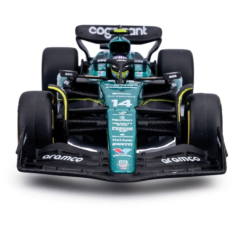 2023 Aston Martin F1 AMR23 - Alonso #14 1:43 Scale Diecast Replica Model by Bburago