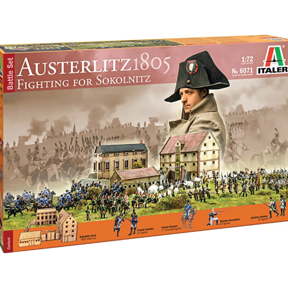 Austerlitz 1805 Fighting for Sokolnitz Plastic 1/72 Battle S 1:72 scale Plastic by Italeri