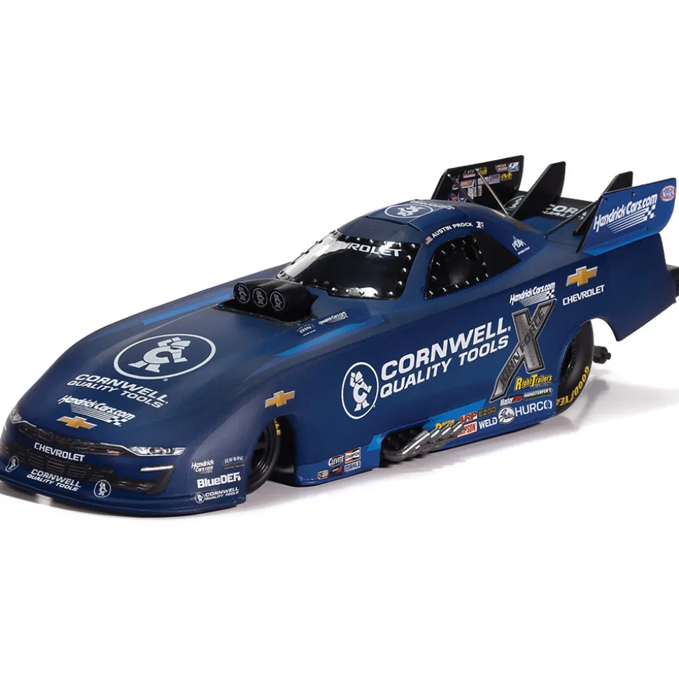 2025 Austin Prock Cornwell Tools Chevy Camaro Funny Car 1:24 Scale Diecast Model Car by Auto World