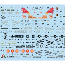 AV-8B Harrier II 1/72 Kit Italeri (90193) 1:72 scale Plastic by Italeri