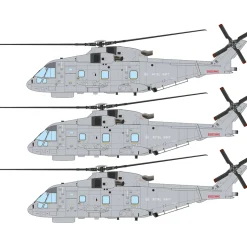 AW101 Merlin 1/72 Kit 1:72 scale Plastic by Italeri