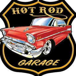 Bel Air Hot Rod Garage Metal Sign Metal Sign by Reedyville Goods