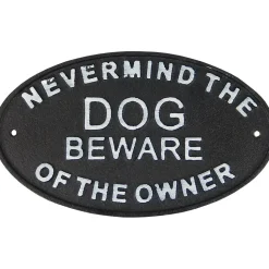 Beware of the Owner Metal Sign IRON AND BLOSSOM (58086) by Iron and Blossom