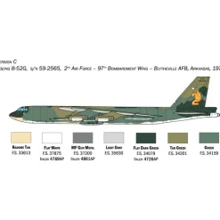 B-52G Stratofortress With Hound Dog 1/72 Kit 1:72 Scale Plastic Model Kit by Italeri