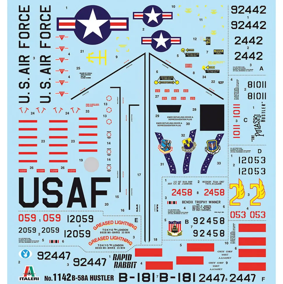 B-58 Hustler 1/72 Kit 1:72 Scale Plastic by Italeri