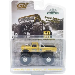 Bigfoot #1 50th Anniversary -1974 Ford F-250 Monster Truck - Gold Metallic 1:64 Scale Diecast Model Truck by Greenlight