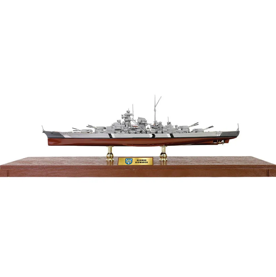 Bismarck Battleship 1/700 Die Cast Model - Full Hull Display Battle of the Denmark Strait, May 1941 1:700 scale Metal by Forces of Valor