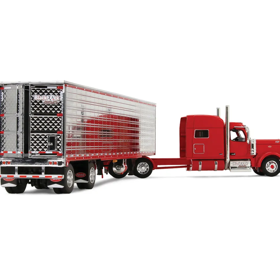 Blackjack Express Peterbilt 589 with 78" Sleeper & 53' Utility Reefer Trailer 1:64 Scale by Diecast Promotions
