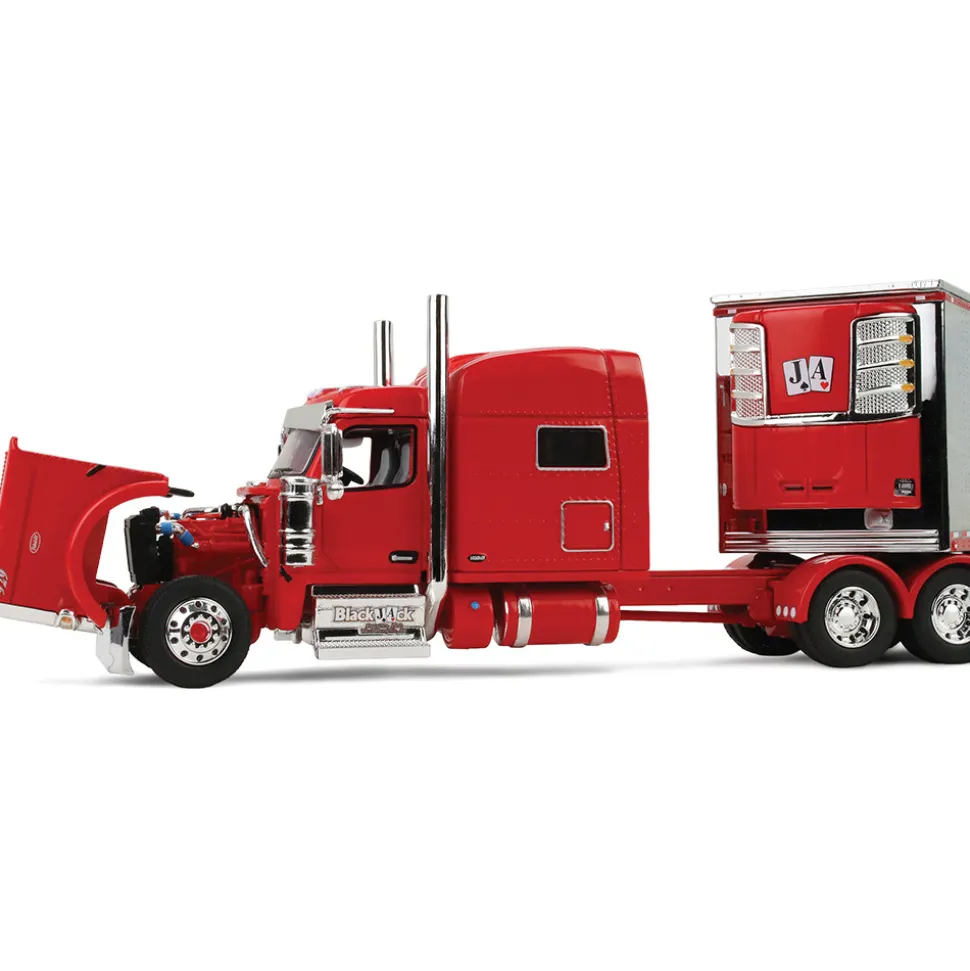 Blackjack Express Peterbilt 589 with 78" Sleeper & 53' Utility Reefer Trailer 1:64 Scale by Diecast Promotions
