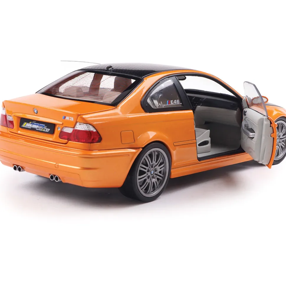 2000 BMW E46 M3 Coupe Solido Works - Orange 1:18 Scale Diecast Model Car by Solido