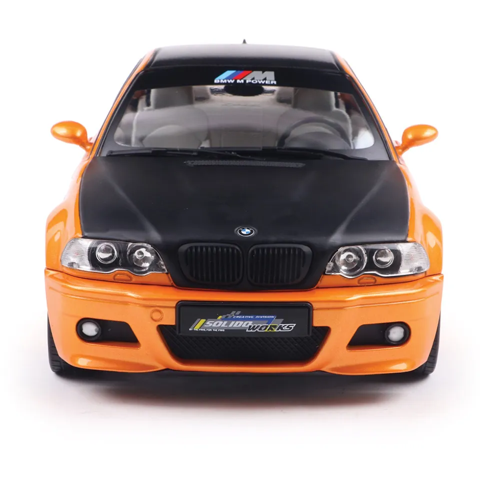 2000 BMW E46 M3 Coupe Solido Works - Orange 1:18 Scale Diecast Model Car by Solido