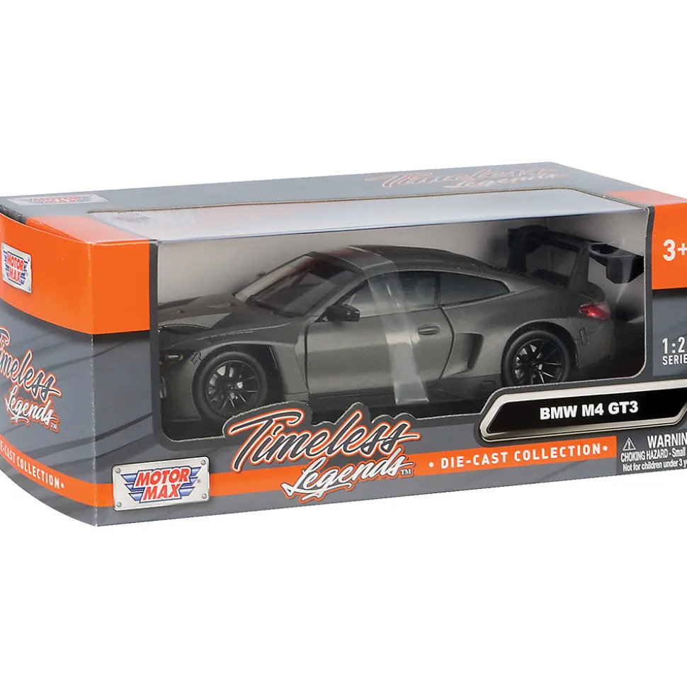 BMW M4 GT3 - Gray 1:24 Scale Diecast Model Car by Motormax