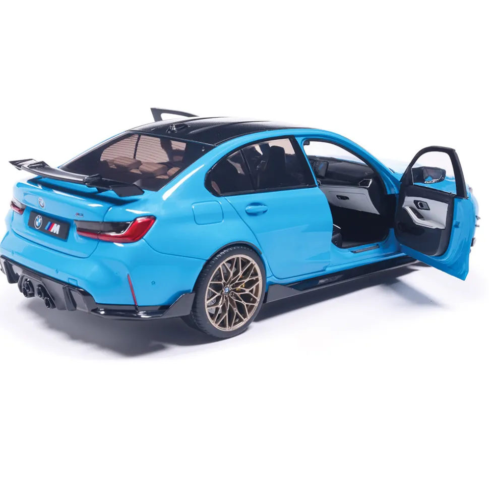 2024 BMW M3 Performance Parts - Daytona Beach Blue 1:18 Scale Diecast Model Car by Solido