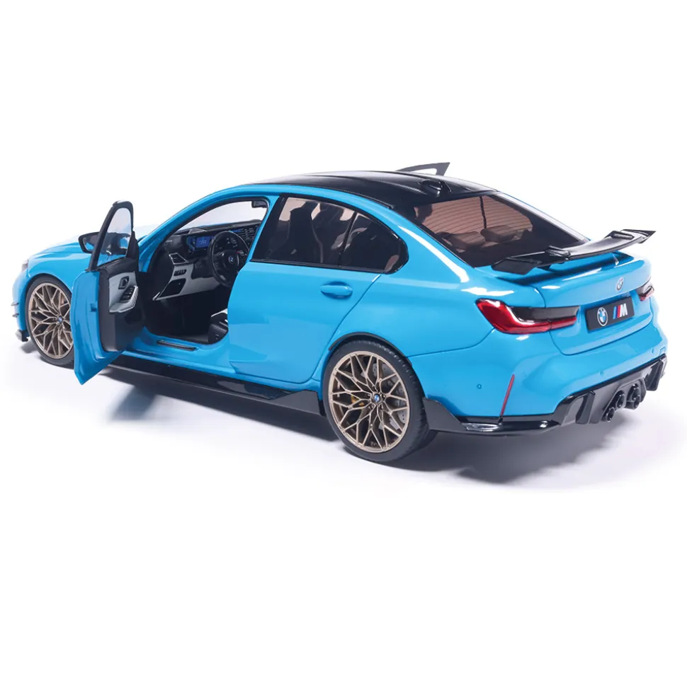2024 BMW M3 Performance Parts - Daytona Beach Blue 1:18 Scale Diecast Model Car by Solido