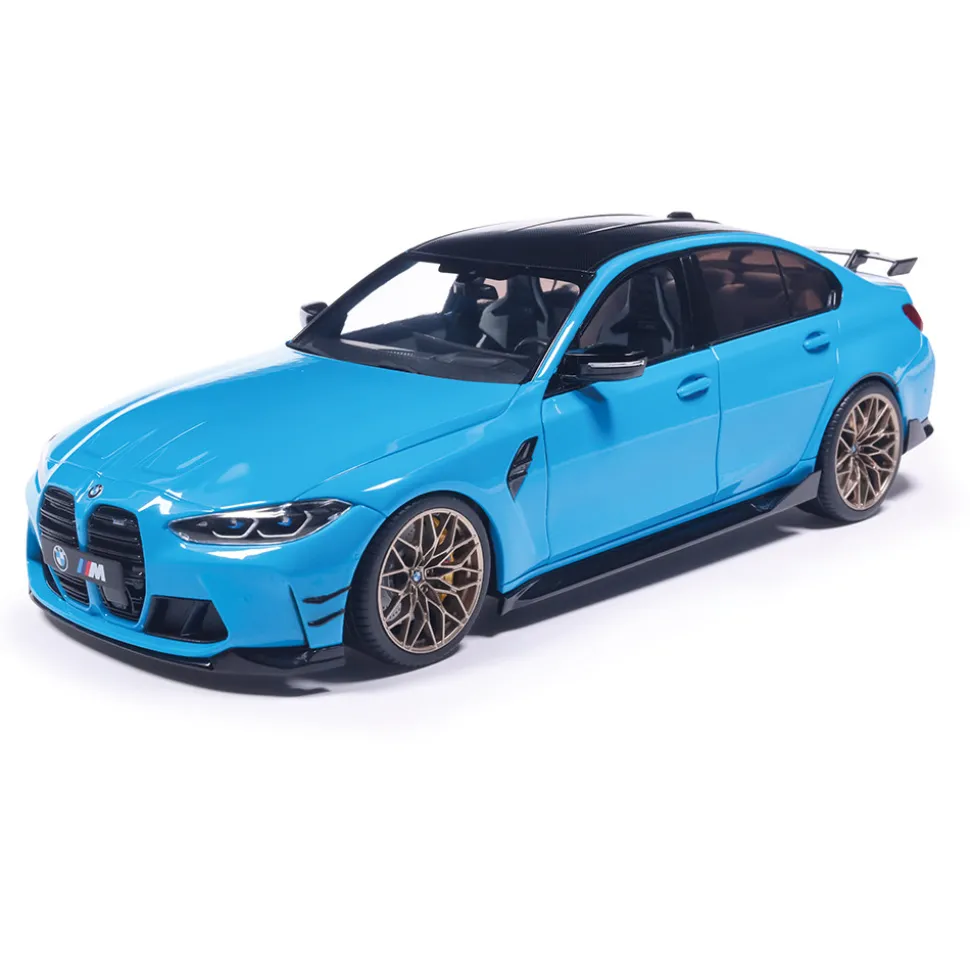 2024 BMW M3 Performance Parts - Daytona Beach Blue 1:18 Scale Diecast Model Car by Solido
