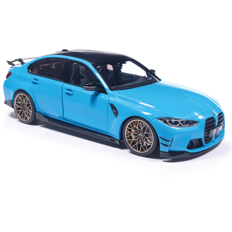 2024 BMW M3 Performance Parts - Daytona Beach Blue 1:18 Scale Diecast Model Car by Solido