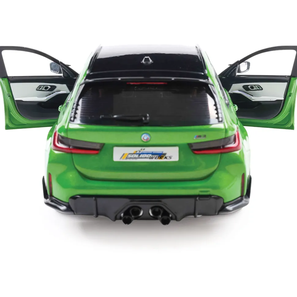 2024 BMW M3 Touring With Performance Parts - Green Metallic 1:18 Scale Diecast Model Car by Solido