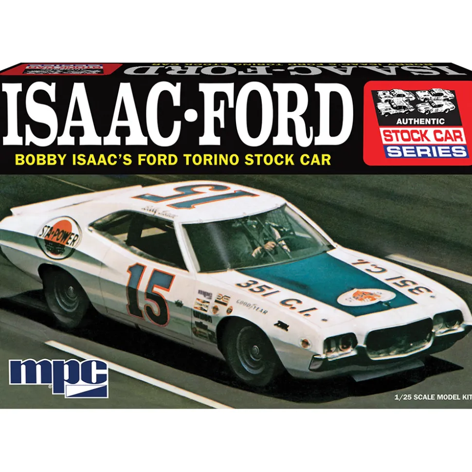 Bobby Issac 1972 Ford Torino Stock Car 1:25 Scale Model Kit by MPC Models
