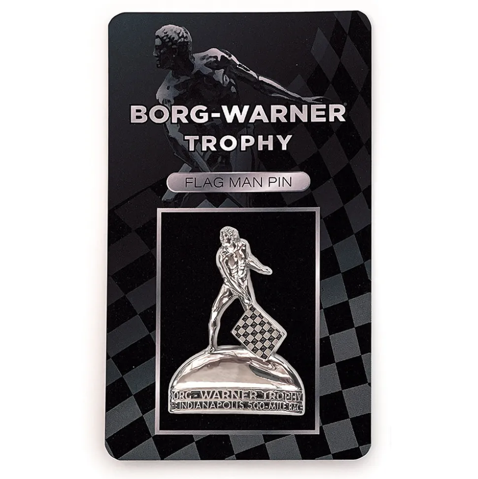 Borg-Warner Indianapolis 500-Mile Race Flag Man Pin