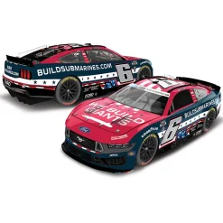 2025 Brad Keselowski Buildsubmarines.Com Salutes Ford Mustang Elite NASCAR Diecast 1:24 Scale Diecast Model Car by Lionel Racing