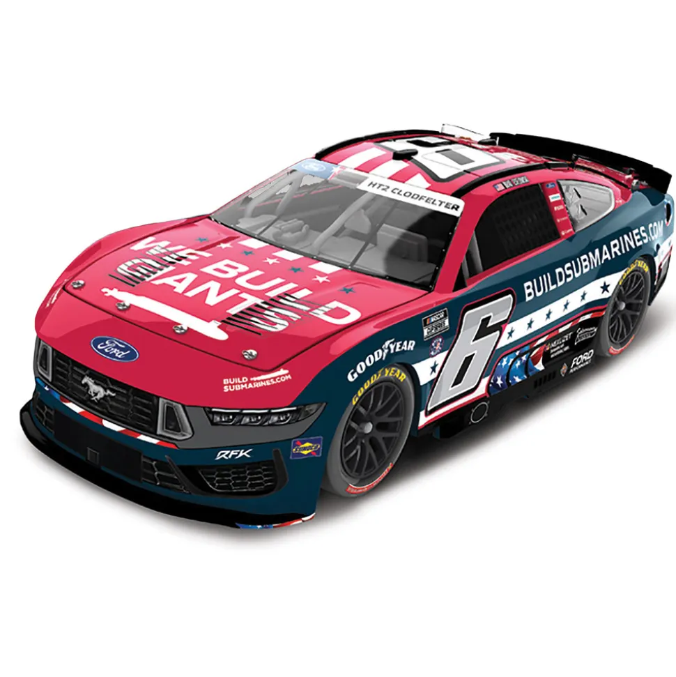 2025 Brad Keselowski Buildsubmarines.Com Salutes Ford Mustang Elite NASCAR Diecast 1:24 Scale Diecast Model Car by Lionel Racing