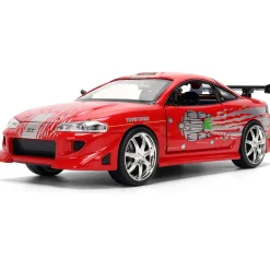 Brian's Mitsubishi Eclipse w/Dom's RX-7 Graphics 1:24 Scale Diecast Model Car by Jada Toys