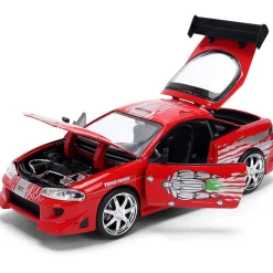 Brian's Mitsubishi Eclipse w/Dom's RX-7 Graphics 1:24 Scale Diecast Model Car by Jada Toys